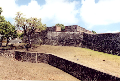 Moat outside gate of fort